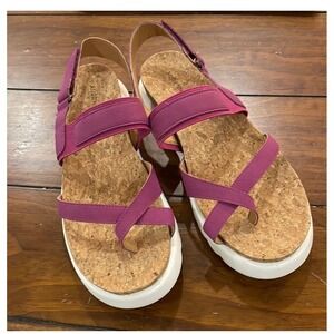 Adrienne Vittadini Paige Women's Shoes Sandals Platform‎ Purple Size 7